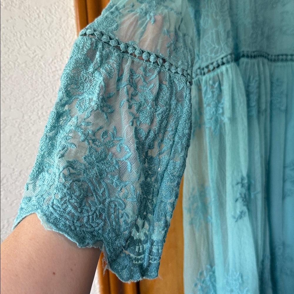 SUZANNE BETRO sheer Lace Long Sleeve Dress - Picture 2 of 9